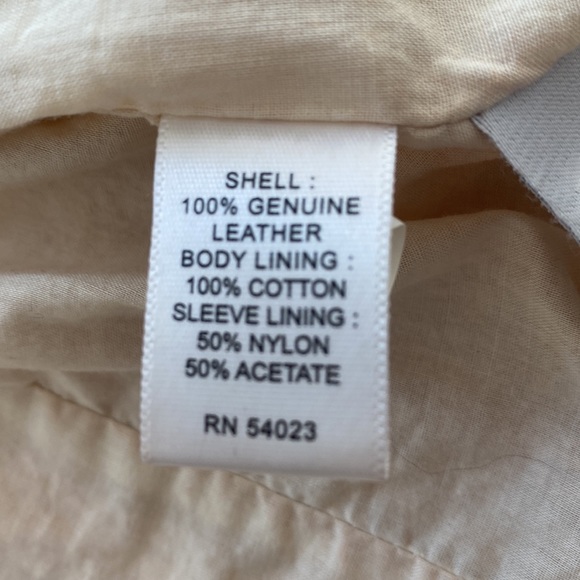 Banana republic Cropped camel leather jacket with 3/4 sleeve - Picture 6 of 6